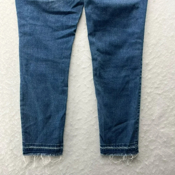 Abercrombie & Fitch Jeans Women's Sz 25 Blue Harper Ankle Cropped Raw Hem Denim - Picture 9 of 12